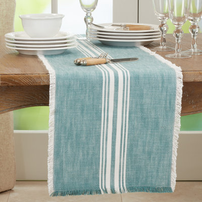 Striped 100% Cotton Table Runner