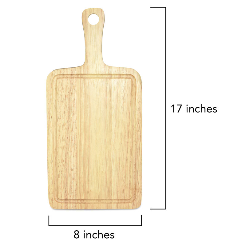 Planche à découper ou plateau de service en bois d'hévéa naturel Aesthetic