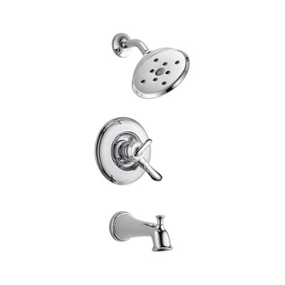 Linden Tub and Shower Faucet Trim with Lever Handles and Monitor