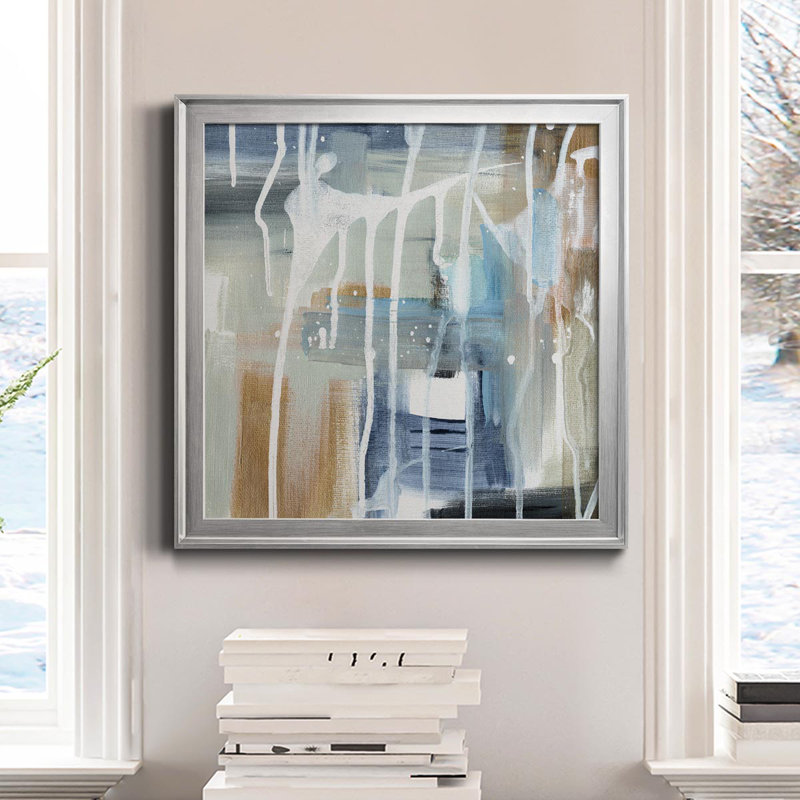 Weather IV - Cadre photo, reproduction d'art sur toile, Argent, H 17,5 po x l 17,5 po x P 1,5 po