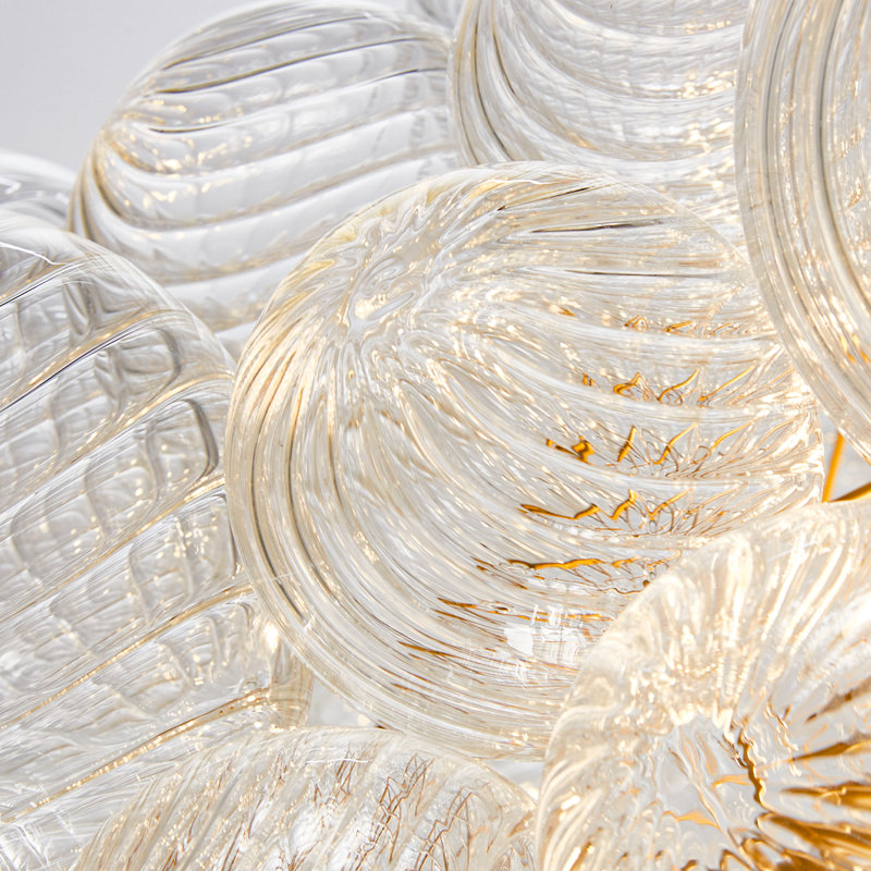 Lustre en verre 6 lumières Yavette