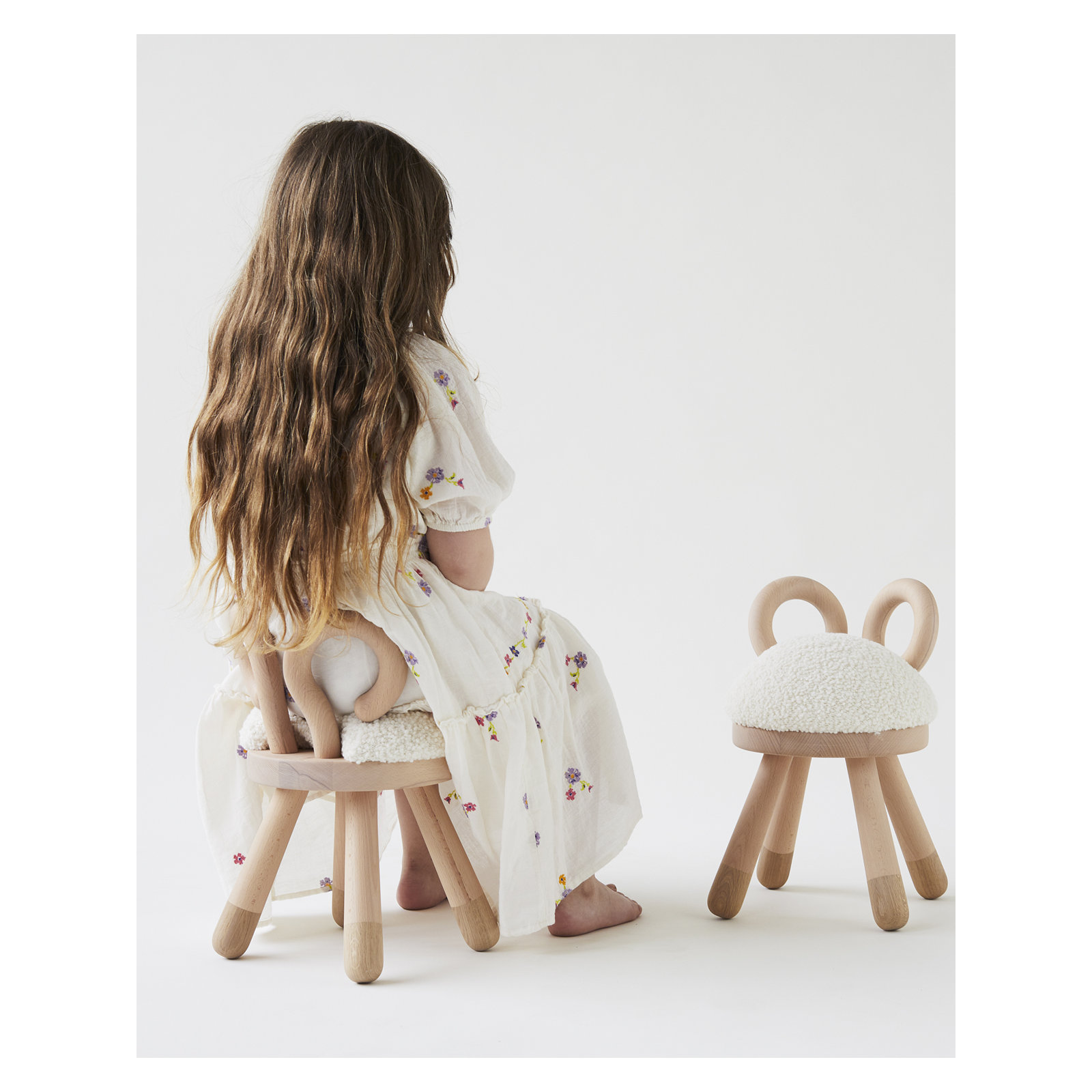 Kids 13'' Wood Novelty Chair and Ottoman