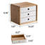 Boîte de rangement de bureau avec trois tiroirs en bambou Ostos-737863957-737863954