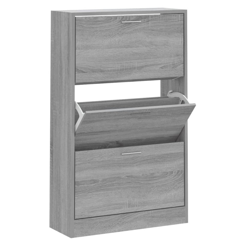 9 Pair Flip Down Shoe Storage, Grey