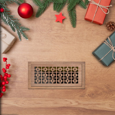 Hardwood Floor Register. Duct Opening 4x12 (Overall 7x15) - Catalina Design