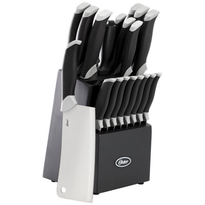 Ensemble de couverts en acier inoxydable 22 pièces avec bloc de rangement Oster Lindbergh