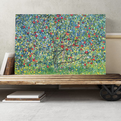 Orchard with Roses by Gustav Klimt - Wrapped Canvas - Framed Print