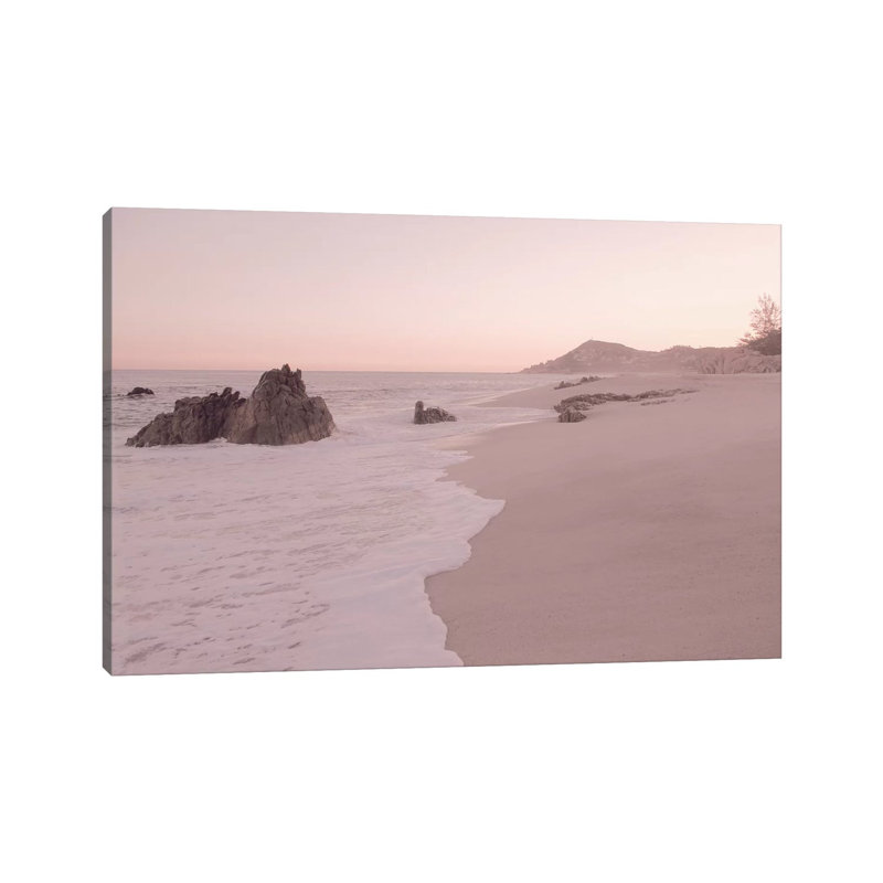 Rosegold Beach Morning by Monika Strigel - Print on Canvas, Wrapped Canvas, 45.72cm H x 66.04cm W x 3.81cm D