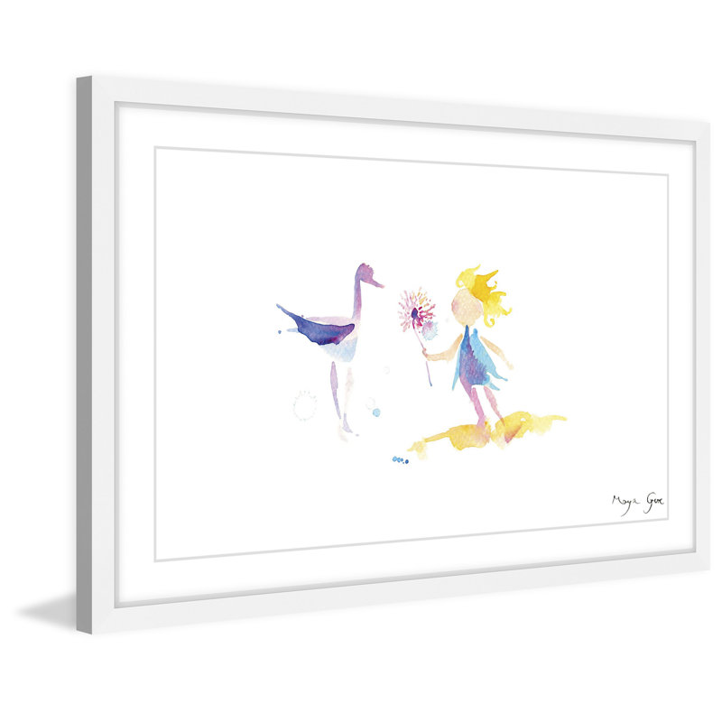 " Crane Girl " by Maya Gur, 30" H x 45" W x 1.5" D