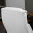 Computer Desk Chair with PU Leather  Upholstery, Adjustable Height and Swivel Wheels, White