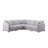 Modern Sofa Penelope Linen Fabric Reversible L-Shape Sectional Sofa With Pillows