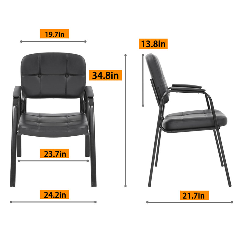 Chaise de salle d'attente rembourrée l 24,2 po