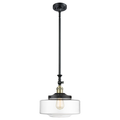 Franklin Restoration - Lainee - 1 Light 12" Stem Hung Tiltable Mini Pendant - LED Bulb - Chrome Finish - White Shade