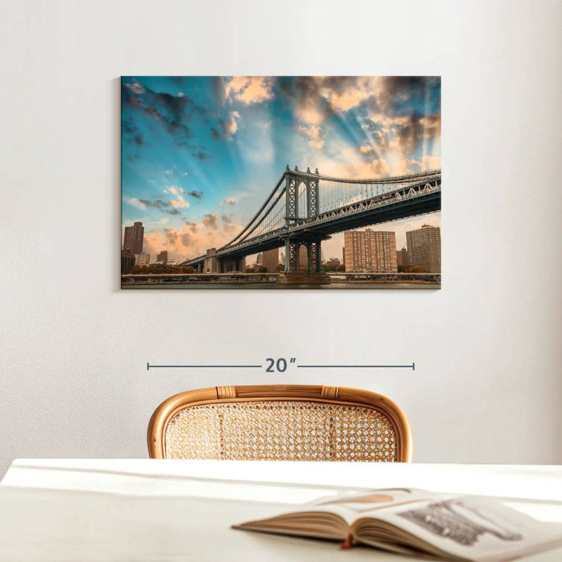 Nicci Dramatic Manhattan Bridge, 16" H x 24" W