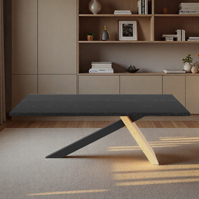 Pieds noirs simples de forme rectangulaire