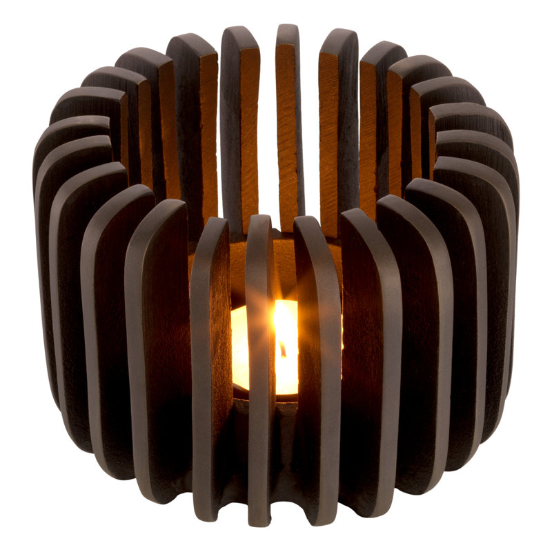 Lapidos Aluminum Tabletop Tealight Holder, 4.92" H x 6.69" W x 6.69" D