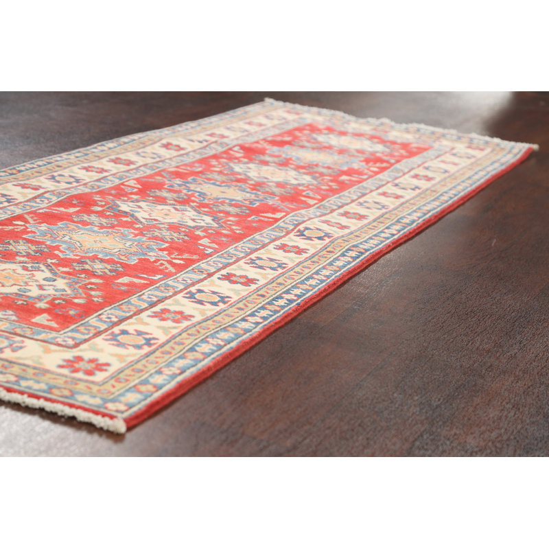 Tapis de couloir unique en laine noué à la main 2 pi 8 po x 8 pi 2 po New Age