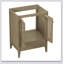 Meuble-lavabo 24 po sans lavabo, base seulement, armoire en rotin avec portes et tiroir