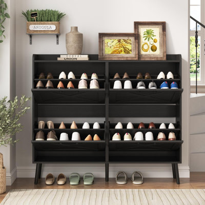 24 Pair Shoe Storage Cabinet