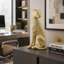 Figurine élégante sculpture léopard au fini mat, parfaite pour la décoration moderne, 19 x 14 x 34 cm