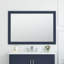 Bernharda l 46 po x H 32 po Miroir de salle de bain rectangulaire à fixation murale moderne et contemporain bleu marine-1211265043-1211265037
