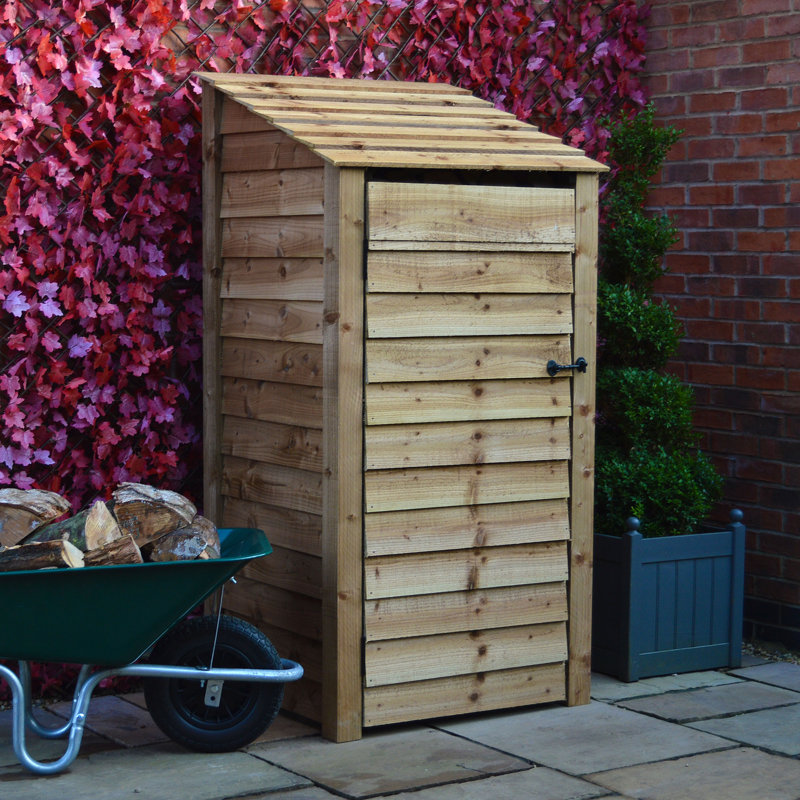 Stanardsville 89.5cm W x 80cm D Solid Wood Log Store, Rustic Brown