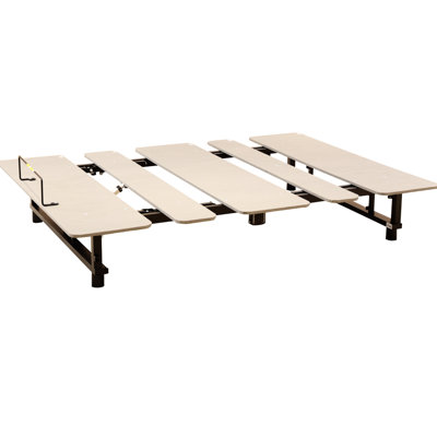 Electric Queen Size Bed Base With Remote - Grey For Discomfort Reduction Adjustable Grey, Back And Neck Pain 60° Head Incline 40° Foot Wireless