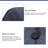 16"L x 16"W Tempered Glass Bathroom Sink Square Bathroom Vessel Sink with Pop-up Drain-124049634-124049636