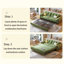 Causeuse-causeuse 100% polyester vert olive-129743311