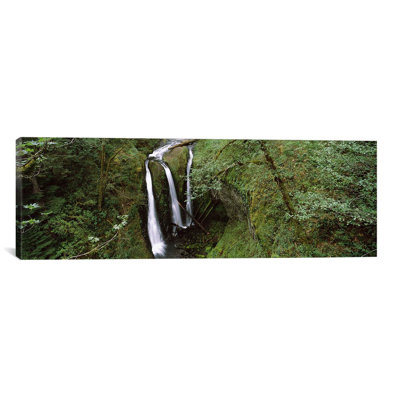 Reproduction d’art sur toile tendue, "panoramic triple falls, columbia river gorge" , oregon, états-unis