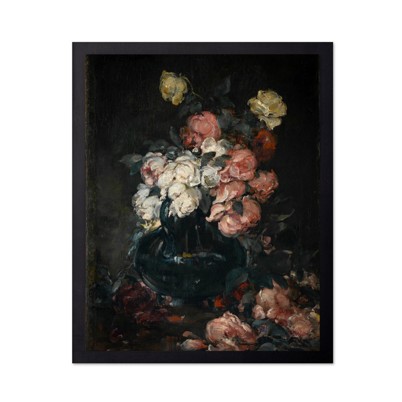 Walter Shirlaw - Roses, Black Framed, Poster, 12"H x 16"W