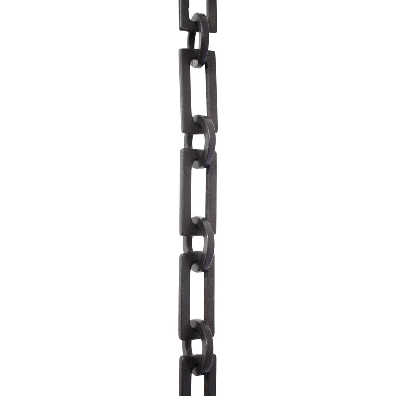 Rectangle chaînette soudée, Huile bronze noir
