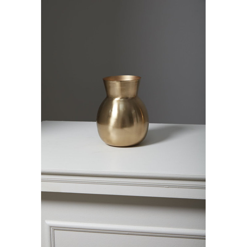 Corla Handmade Metal Table Vase, 8" H x 6.5" W x 6.5" D