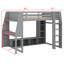 Lit mezzanine avec bureau-89641366