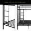 Lit superposé simple au dessus d'un lit double, aucun sommier nécessaire, grand rangement sous le lit, assemblage facile