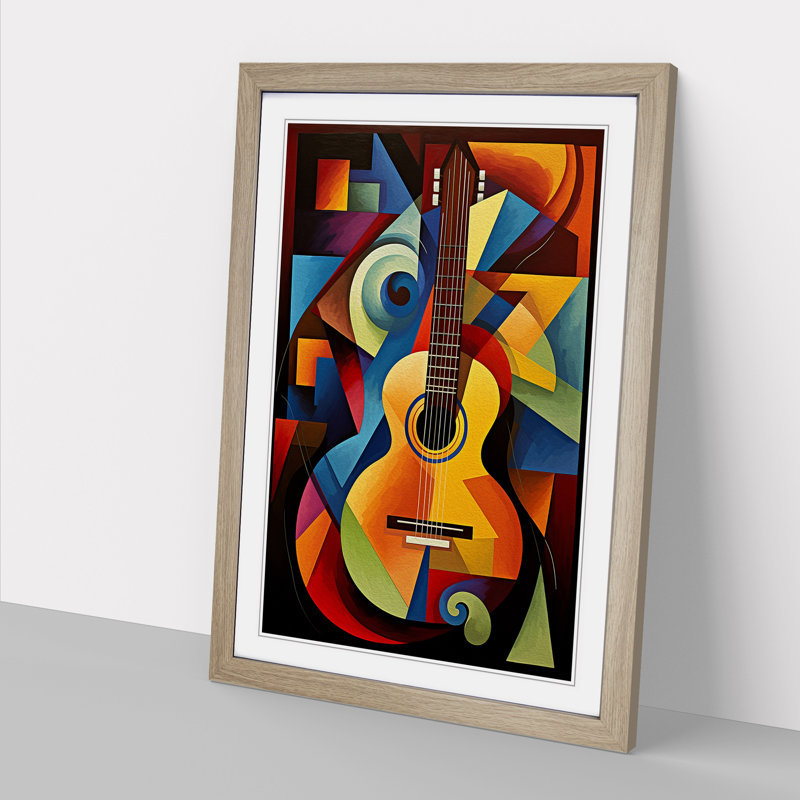 Guitar Cubism No.3 - Framed Print