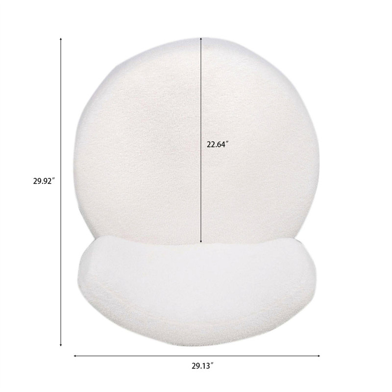 Chaise d'appoint l 29 po Dilen, Velours blanc