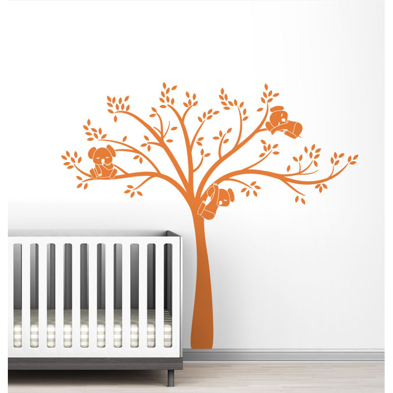 Décalcomanie murale monochrome modern Koala Cuteness, Orange