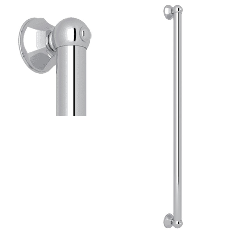 Palladian 18" Grab Bar, Polished Chrome, 38.5" W