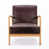 Microfibre brun foncé