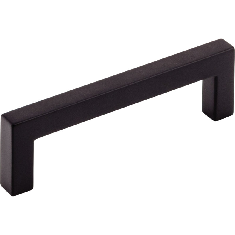 Square Bar pull, Flat Black, 3 3/4" Center to Center
