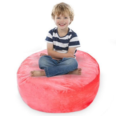 Trule Microplush Bean Bag And Stuffed Animal Storage Case, Black by Trule