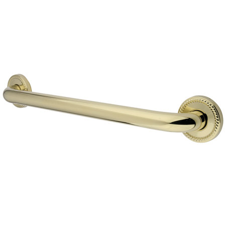 Made to Match Laurel Designer Grab Bar, 24", Polished Brass