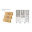 Armoire de rangement de cuisine avec portes en verre (P 15,7 po x l 94,4 po x H 78 po)-1812300862