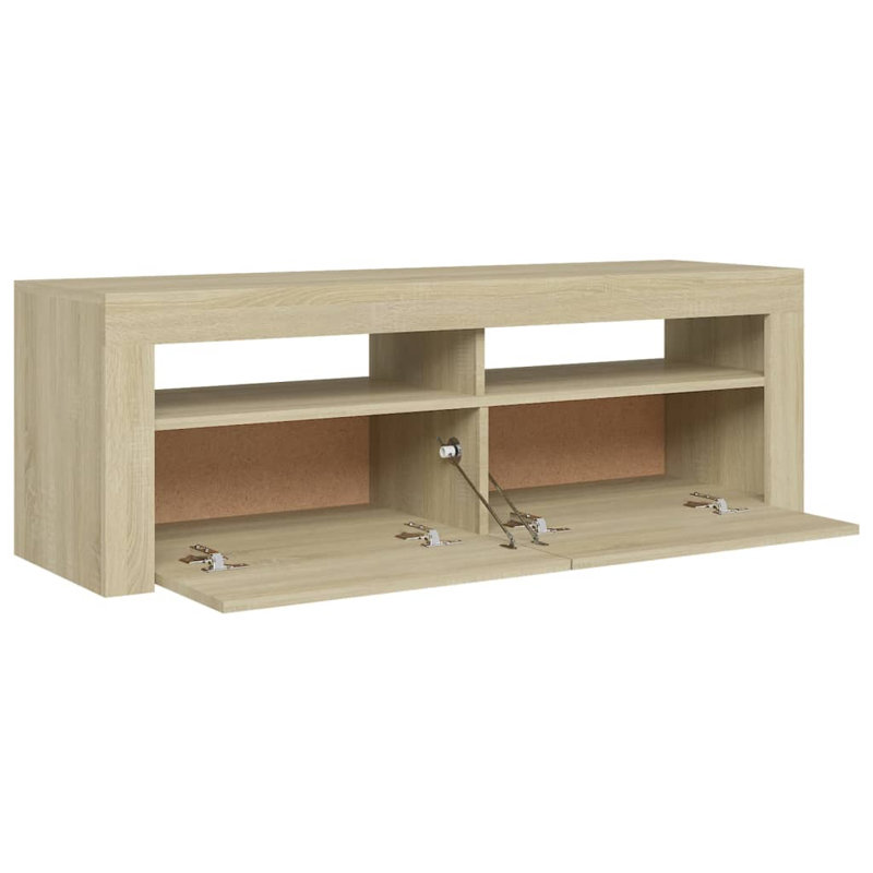 TV Stand with LED Lights 47.2" x 13.8" x 15.7", Oak