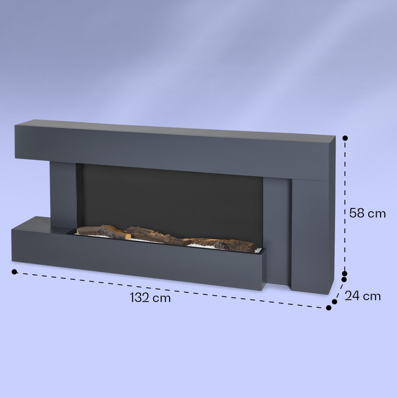 Klarstein 132cm W Electric Fireplace, Black