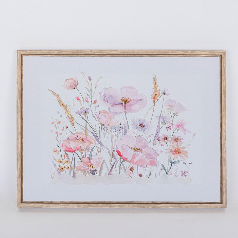 «Flowers In A Meadow», reproduction d'art encadrée