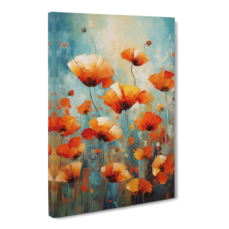 Poppy Field Abstract No.3 - No Frame Print, 60cm H x 40cm W x 3cm D