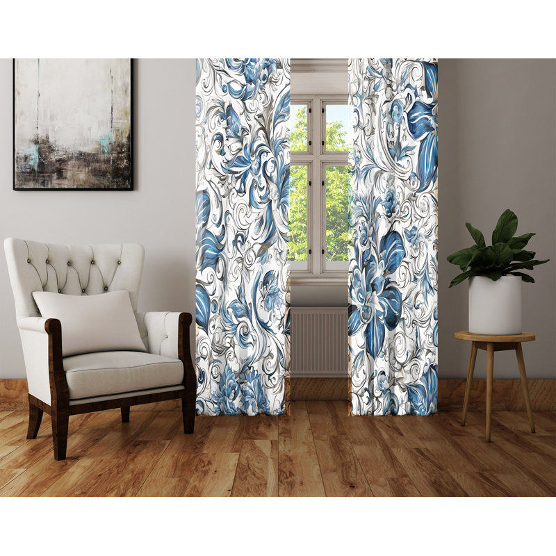 Semi Sheer Curtain Pair, 20" W x 61" L