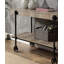 Table de canapé de style industriel, console avec tablette inférieure ouverte, table d'entrée